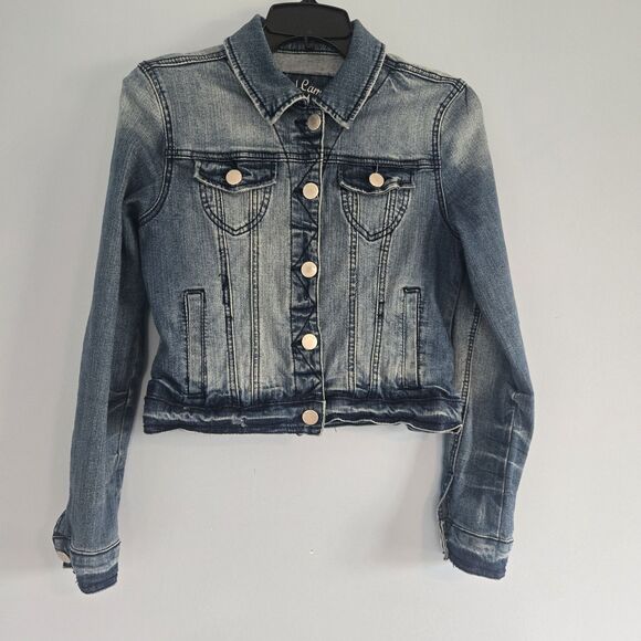 Red Camel Women’s Denim Jean Jacket Medium Blue Distressed Wash Vintage Style - Picture 1 of 9